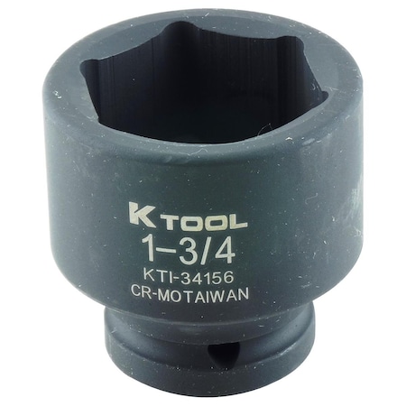 K-Tool International 3/4" Drive Impact Socket black oxide, Shallow 6Pt, 3/4"Dr, 1-3/4 KTI-34156